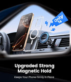 for MagSafe Car Mount [Super Magnet Power & Vent-Safe Clip] Upgraded Steel Core Magnetic Phone Holder 360° Adjustable Hands Free Vent Mount for 17 16 15 14 13 12 Pro Max