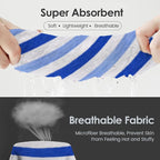 Bath Towels Set, Large Microfiber Bath Towel for Body, 2 Pack, 30" x 60", Oversized, Soft, Super Absorbent,Fast Drying, Perfect for Shower, Sauna, Gym, Sports, Fitness, Yoga, Cabana Stripe Blue