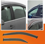 4Pcs Window Visor Rain Guard Deflector for Hyundai Sonata 2015-2019 Chrome Trim Black