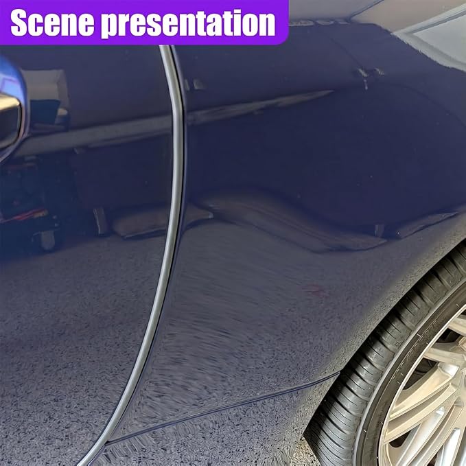 16Ft (5M) Car Door Edge Protector, Self-Adhesive Scratch Resistant U Shape Auto Door Edge Guard Decoration, Anti-Collision Car Doors Trim Strip Protector for Truck, SUV, Sedan (Gray-5M)