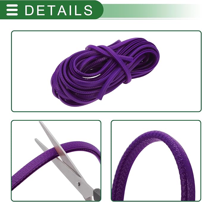 Universal Car Door Edge Protective Sealing Strip U-Type Door Scratch Protection Guard, 32.81ft 10m, Anti-scratch Collision, PVC Iron, Purple