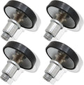 4-Pack 38mm Car Lift Rubber Pads Screw Up Heightening Feet for 2 Post Lift Round Tray Adapter Pad 38mm Shaft Diameter Universal Fit Heavy Duty Rubber