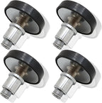 4-Pack 38mm Car Lift Rubber Pads Screw Up Heightening Feet for 2 Post Lift Round Tray Adapter Pad 38mm Shaft Diameter Universal Fit Heavy Duty Rubber
