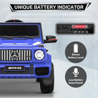 Licensed Mercedes-Benz G63 Car for Kids, 12V 7AH Ride on Car w/Parent Remote Control, LED Headlights, Music Player & Horn, Soft Start, Low Battery Prompt, Kids Electric Car, Blue