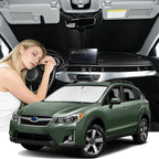Windshield Sunshade for Subaru Crosstrek 2012-2017 Sun Shade Car Windshield Accessories Upgrade 4 Layers Blocks UV Rays Custom Fit Crosstrek 240T Car Window Shades Keep Cool Foldable