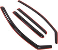 WD2-358i Dark Smoke 4 Pcs Set Window Visor (in-Channel) Deflector Rain Guard Compatible with 2004-2015 Nissan Titan Crew Cab