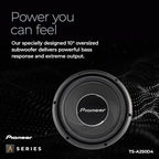 A-Series TS-A250D4 10” Subwoofer – 1300W Max, Flexible Wiring, Powerful Bass Output