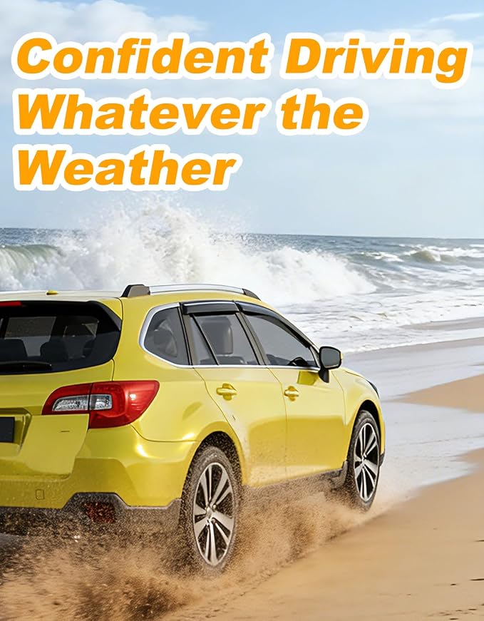 Low-Profile Window Rain Guard for Subaru Outback 2015-2019 Side Window Visors Extra-Thick Vent Visor Window Deflectors Vent Shades Car Accessories