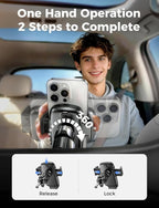 Car Phone Mount, Phone Holders for Your Car [Thick Cases Friendly] Car Vent Phone Holder & Metal Hook Truck Jeep Accessories for iPhone 17 Air Pro Samsung Google and All 4-7'' Phone