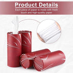 Car Tissue Holder, 4 Pack Car Cup Holder Facial Tissues with Travel Tissue Bag, Quick and Convenient Flower Combination Car Tissue Box(4 Canisters/200 Tissues) Red