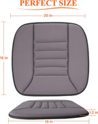 Car Seat Cushion with 1.2inch Comfort Memory Foam, Seat Cushion for Car and Office Chair (Dark Grey)