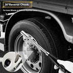 Tire Pressure Gauge - Silver Dual Head Air gauges with PVC Handle, 10-150 PSI/10 Bar Dual Scale, 13.3" Extended for Car,Semi Trucks and Motorcycles,Analog Tire Pressure Checker in Dually Tires