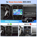 [2+64GB] Android 15 Car Radio for Nissan Versa Sedan 2015-2019 Wireless CarPlay Android Auto, 10.1 Inch Touch Screen for Versa Radio with WiFi GPS Bluetooth EQ 26UI AHD Backup Camera