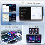 [DSP & EQ] 4+64G Android 15 Car Radio for Honda Pilot 2006 2007 2008, 9 inch IPS1280 * 720 Touch Screen for Pilot Car Stereo Wireless Carplay Android Auto 5G WiFi GPS Bluetooth 5.0 FM RDS SWC