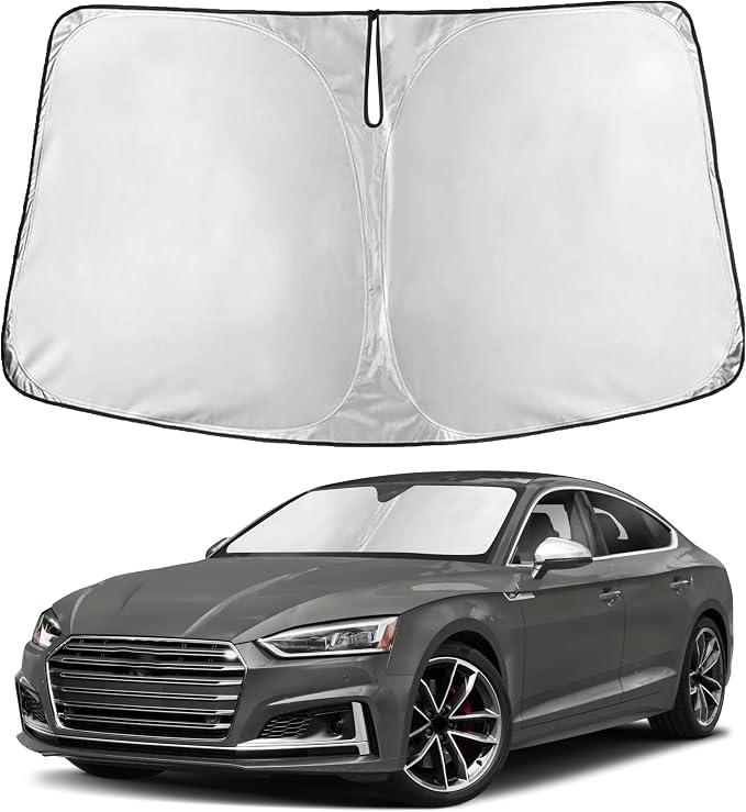 Windshield Sunshade Compatible for Audi S5 2008-2024 2025 2026, Sun Visor for Front Windshield & Window Sun Shade Cover, UV Heat Blocker & Protector, Car Accessories