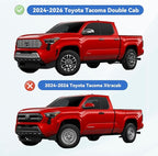 Window Visors Rain Guards for 2024 2025 2026 Toyota Tacoma Double Cab, Out-Channel Window Vent Wind Deflectors Visors Shades for 24 25 26 Tacoma 4 Full-Size Cab