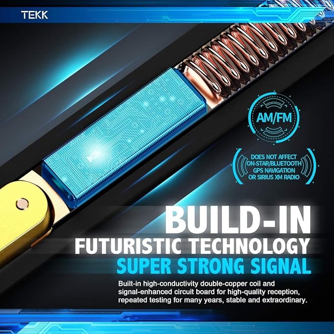 TEKK Short Antenna Compatible with 1994-2026 Dodge RAM Trucks 1500/2500 / 3500 / Designed for Optimized FM/AM Reception / 4.8 Inches
