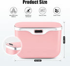 Car Trash Can, Car Garbage Bin with Lid & Handle - Leak-Proof Mini Trash Can for Car, Truck, SUV - Essential Car Accessories for Organization (Pink)
