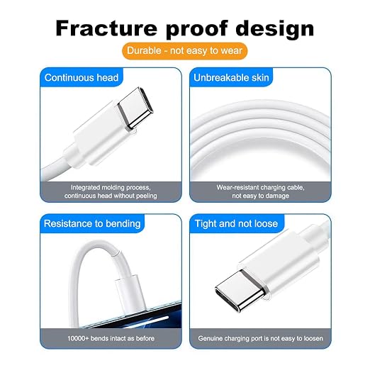 Car Carplay Cable for iPhone 16 17 Air 15 USB A to USB C Cable for iPhone 17 16 15 Plus, iPhone 17 16e 16/15 Pro, iPhone 16 15 17 Pro Max for Carplay Type C Cord,iPad usb C 10th Gen iPad 6 Charger 3ft