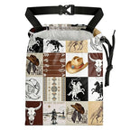 Western Cowboy Car Trash Bag - Waterproof Car Trash Bag Hanging Leakproof Car Garbage Bag - Washable Reusable Trash Bag for Car Interior Hanging Organizer Storage Vehicle Travelling Camping