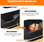 Car Trash Can, Silicone Portable Vehicle Side Door Garbage Container Trash Bin, Multifunctional Auto Interior Dustbin Garbage Can Storage Organizer, Universal Fit (Right/Orange)