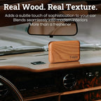 Car Air Freshener - Wood Air Freshener - Car Odor Eliminator for Visor Clip-Variety Scent Refill, Vehicle Scent Diffuser for Cabin, Truck & SUV - Pack of 4 (Teak-Amber-Cabana-Open Air)-CLIP INCLUDED