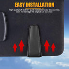 Sunglasses Holders for Car Sun Visor, Leather Eyeglasses Hanger Mounter, Magnetic Glasses Holder and Ticket Card Clip, Auto Interior Accessories Universal for SUV Pickup Truck