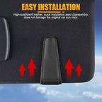 Sunglasses Holders for Car Sun Visor, Leather Eyeglasses Hanger Mounter, Magnetic Glasses Holder and Ticket Card Clip, Auto Interior Accessories Universal for SUV Pickup Truck
