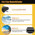 Car Heater - Portable Heaters for Vehicle, 12V 200W Plug in Cigarette Lighter Heaters, Windshield Defroster Window Demister, Auto Defogger With 360°Heating and Cooling for All 12 Volt Vehicles
