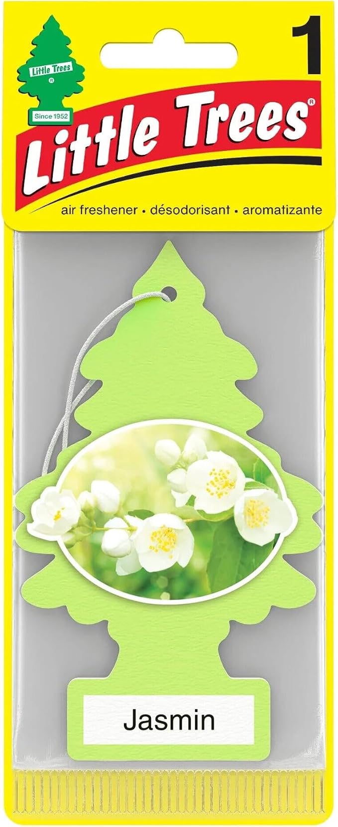 Car Air Freshener | Hanging Paper Tree for Home or Car | Jasmin | 12 Pack
