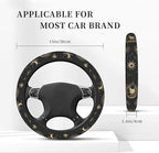 Magical Clouds with Moon Steering Wheel Cover, Sun and Stars Elastic Non-Slip Steering Wheel Protector,Auto Interior Decor for Women Girls,Universal 15" Fit for Sedans,Trucks
