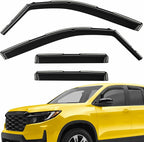 Extra Durable Window Deflectors in-Channel Window Visors Rain Guards Fit for Honda Ridgeline 2017-2026, Sun Visors, Wind Vent for Shades, Exterior Car Accessories - 4 pcs. AG0856