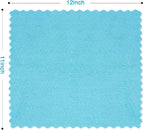 Orighty Microfiber Cleaning Cloth, 5 Pack Highly Absorbent Cleaning Rags, Household Cleaning Supplies, Reusable Lint Free Cloths Microfiber Rag for House, Kitchen, Car Care, 12x11 inch, Blue