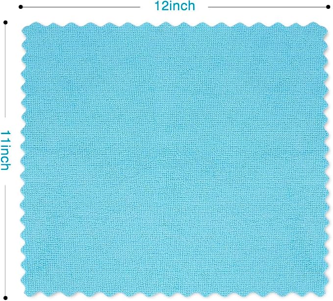 Orighty Cleaning Cloths 12x12 inch, Pack of 24, Highly Absorbent Microfiber Cleaning Supplies, Lint Free Cloths for Multiple-use, Powerful Cleaning Rags for House, Kitchen, Car Care (Blue)