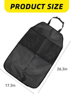 2 PCS Kick Mat Back Seat Protector, Waterproof Car Backseat Protective Kick Mat with 2 Mesh Pockets, Large Vehicle Seat Back Kick Mat Organizer for Kids, Car Accessories (2PCS)