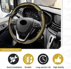 3pcs Universal Carbon Fiber Steering Wheel Cover - Anti-Slip & Segmented Design, Universal 99% Durable Steering Wheel Protector for Men and Women, Car Interior Accessory (Yellow)