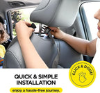 X-Large Grey Back Seat Protector For Kids + 5 Pocket Storage Organizer, 2 Pack