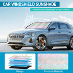 Car Windshield Sun Shade, Folding Car Shades for Front Windows UV Rays Sun Cover Shade, Keeps Your Vehicle Cool