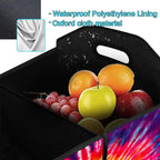 TieDye Car Trunk Organizer Storage Box Collapsible Non-Slip Automotive Organizer Vehicle Organization
