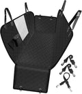Femuar Dog Car Seat Cover with Storage Pockets Mesh Visual Window, Waterproof Nonslip, Heavy Duty Scratchproof Pet Dog Back Seat Cover Hammock for Cars Trucks and SUVs