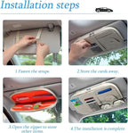 Car Sun Visor Organizer, Sunglass Holder and Storage Pocket, Card Cash Pouch with Multi-Pocket Net Zipper, Case Bag for License Pen Key, Auto Interior Accessories for Truck, SUV, Van (Blue)