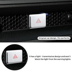Polodunn for Honda Civic 2022-2025, for Accord/HRV/CRV 2023-2025, for Acura Integra 2023 2024 - Hazard Warning Light Push Button Cover, Emergency Flashers Trim Accessories (Silver)