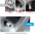 Tire Valve Stem Caps for Chevy Series Stem Cap Universal Car Air Cover Car Accessories for Cars, SUV, Truck, Motorcycles Silver