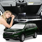 Windshield Sunshade for Honda Pilot 2009-2015 Sun Shade Car Windshield Accessories Upgrade 4 Layers Blocks UV Rays Custom Fit Pilot Car Window Shades Front Windshield Keep Cool Foldable