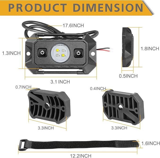 UTV Dome Light with Switch, Universal Roll Bar Mount LED Lights Roll Cage Map Light Interior Lights for UTV ATV Golf Cart Trucks Bed RZR Polaris Off-Road - White/Green