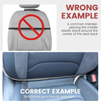 Car Seat Organizers Waterproof Backseat Protector with Storage Pocket Large Leather Kick Mats for Kids Pets Automobile SUV Truck (Beige, Large Pocket)