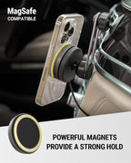 Qi2 MagSafe Car Mount Charger, 15W Wireless Magnetic Phone Holder for Car Dash, Vent & Tesla Display, Secure Grip, 4ft Cable, Fast Charging Compatible with MagSafe iPhone & Samsung Galaxy S25