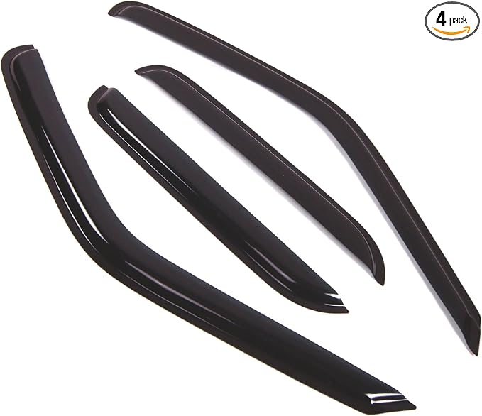 Outside Mount Window Vent Visors Rain Guards Compatible with Toyota 4Runner 1990-1995 | Side Window Wind Deflectors Rain Shields | Smoke Tinted, 4 Pcs Set, DGWV-557