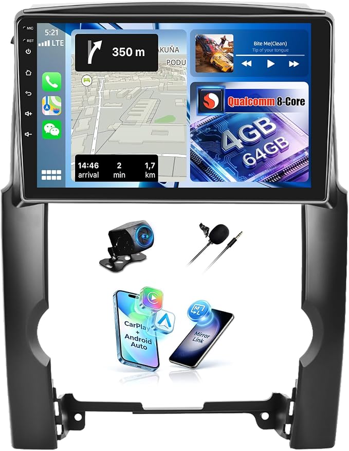 [4+64G] 8-Core Qualcomm Android 15 Car Stereo for Kia Sorento 2009-2012 with Wireless Carplay&Android Auto,10.1 Inch Car Radio with Mirror Link Bluetooth 5.1 FM/RDS DSP WiFi GPS SWC