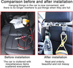 Mandark 4PCS Bling Car Seat Headrest Hooks, Crystal Rhinestone Vehicle Seat Back Hanger for Grocery Purses Handbags, Diamond Auto Seatback Storage Organizer Hanger, Universal for Most Cars (Pink)